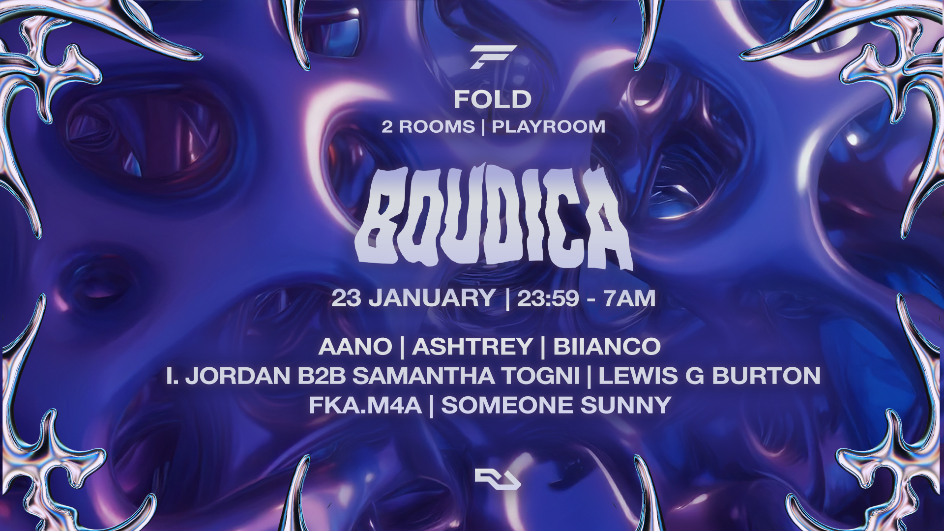 *SOLD OUT* Boudica: BIIANCO, I. JORDAN B2B Samantha Togni, Lewis G Burton, fka.m4a, ASHTREY