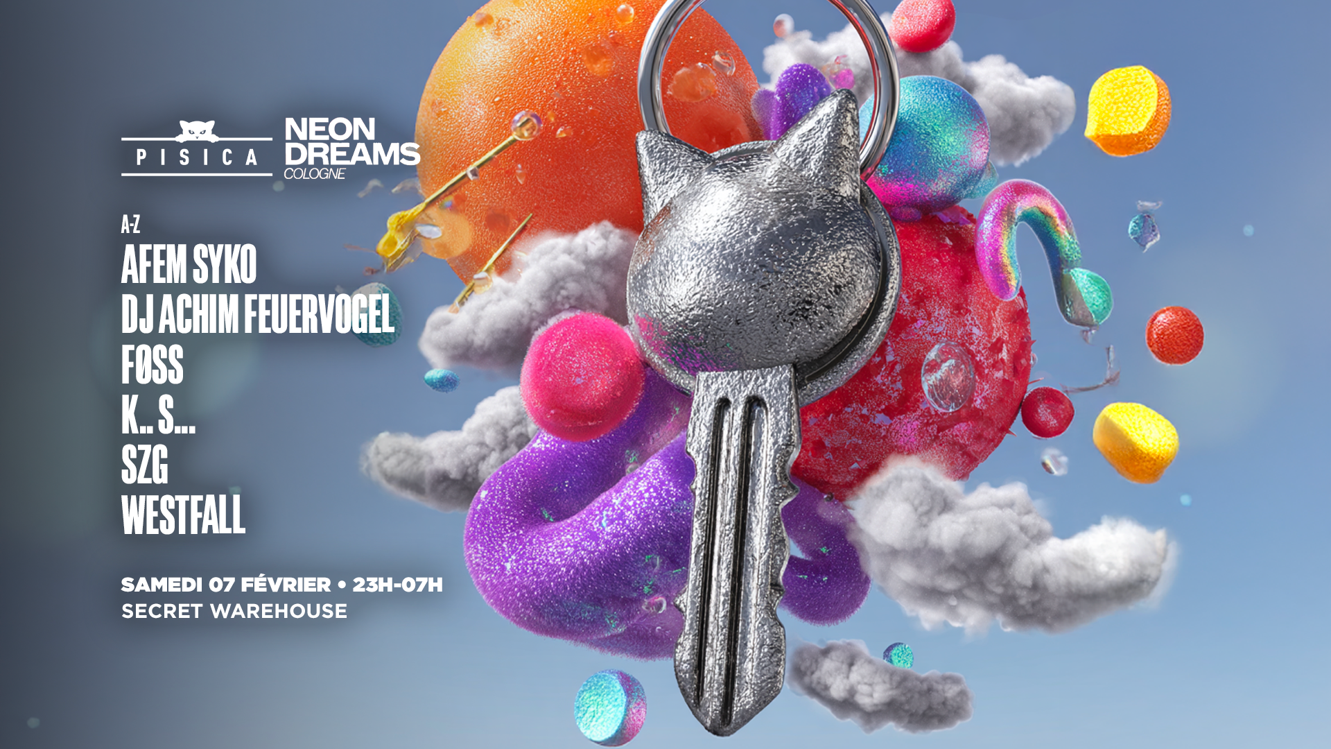 Pisica Invites Neon Dreams Cologne: Warehouse