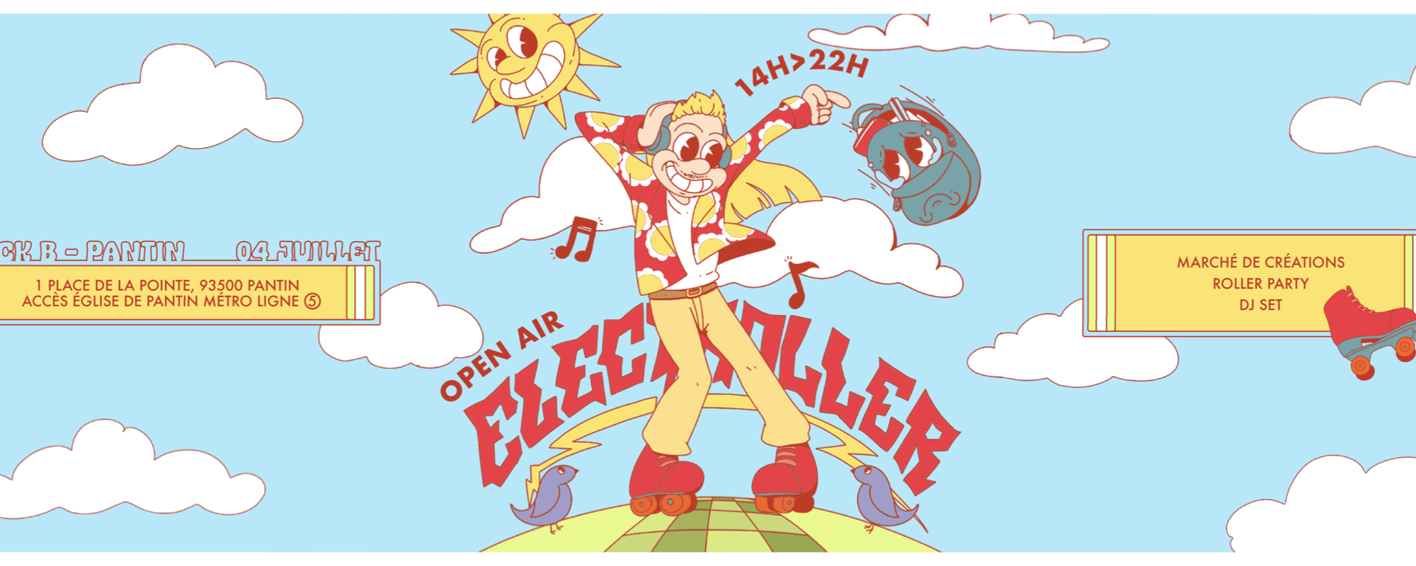 Electroller X DOCK B: Open Air, Pantin - Roller Party & DJ Set & Marché