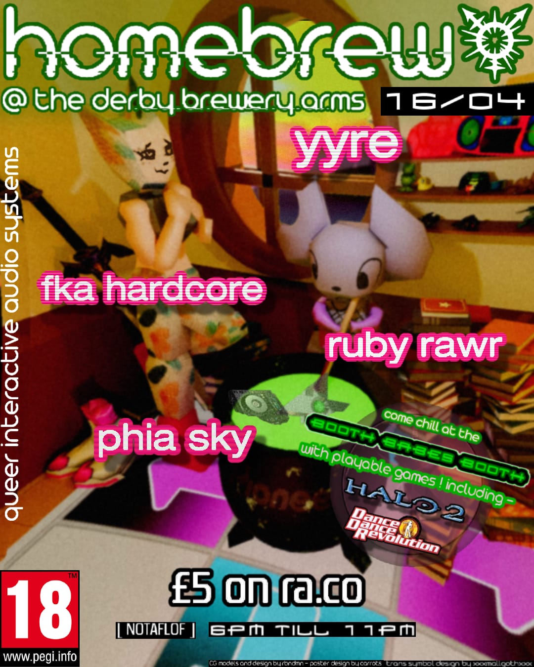 homebrew ✧*。queer hangout + hardcore party *.✧