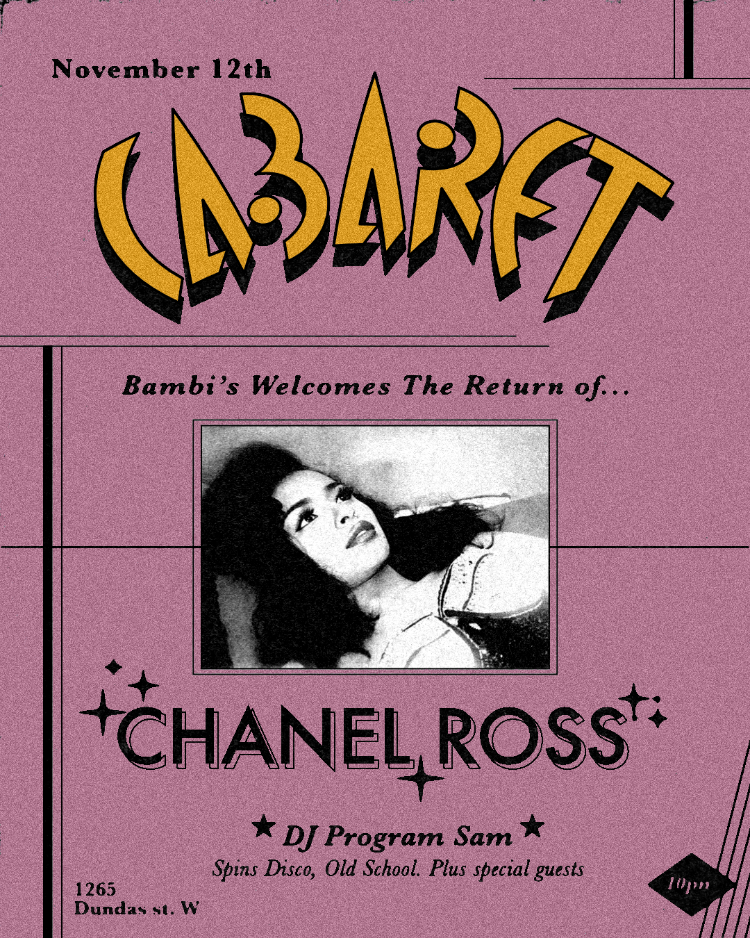 CABARET: The Return of Chanel Ross flyer
