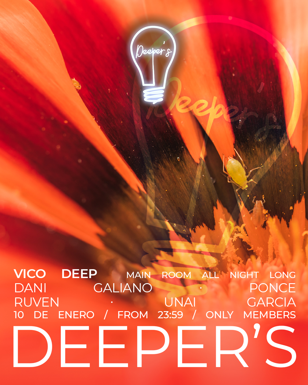 DEEPER'S CLUB Sab 10 enero 26 Vico Deep All night long