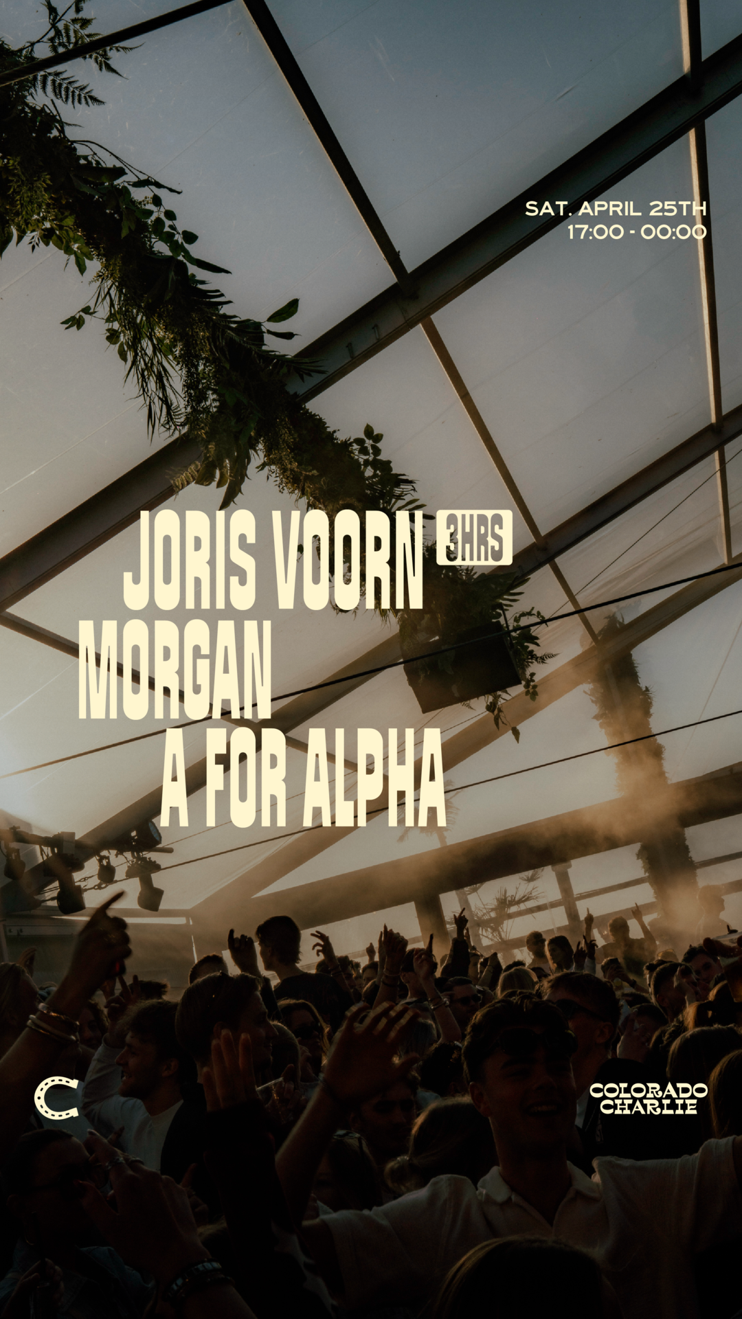 Colorado Charlie with Joris Voorn (3hrs), Morgan, A For Alpha