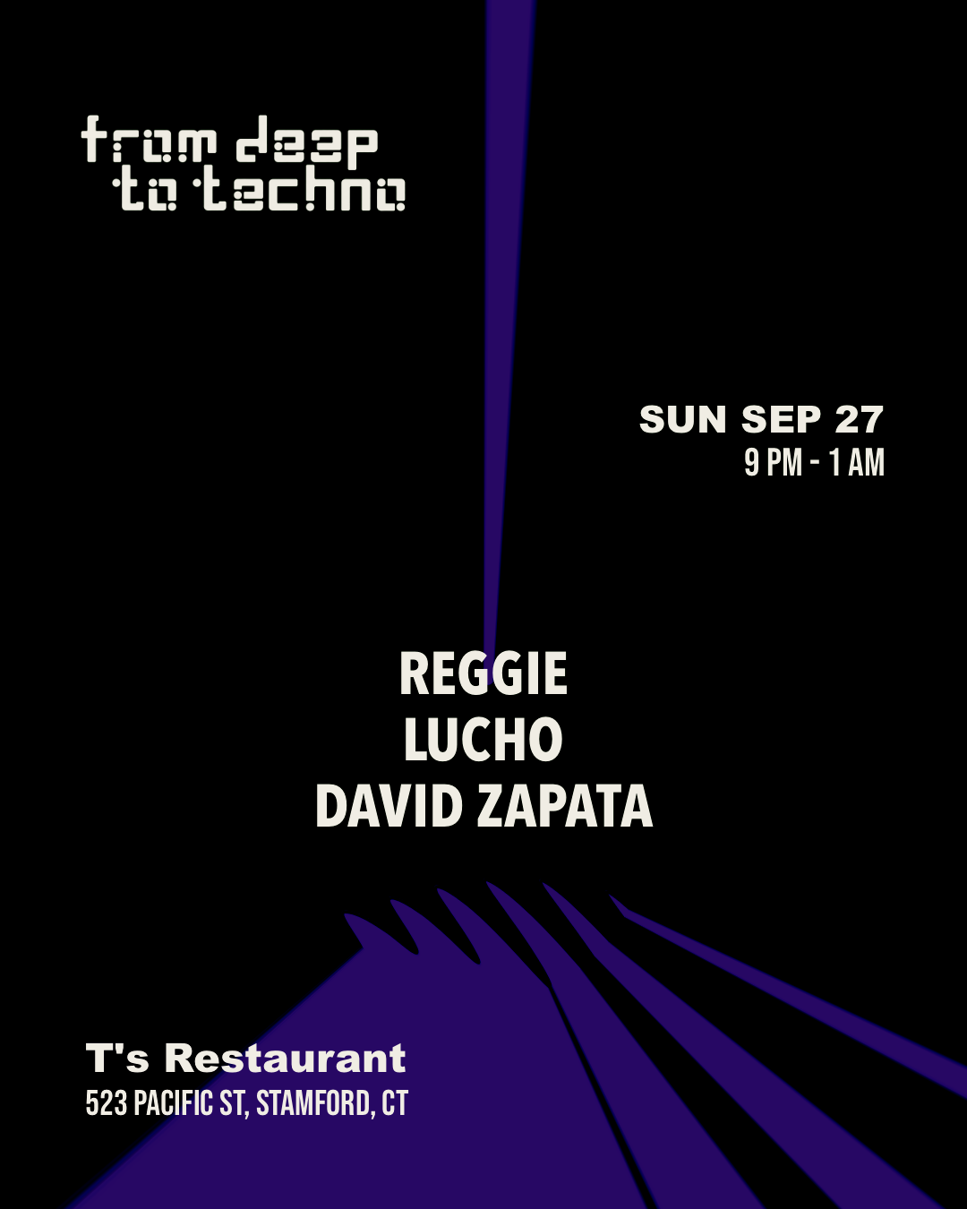 From Deep to techno invites Reggie