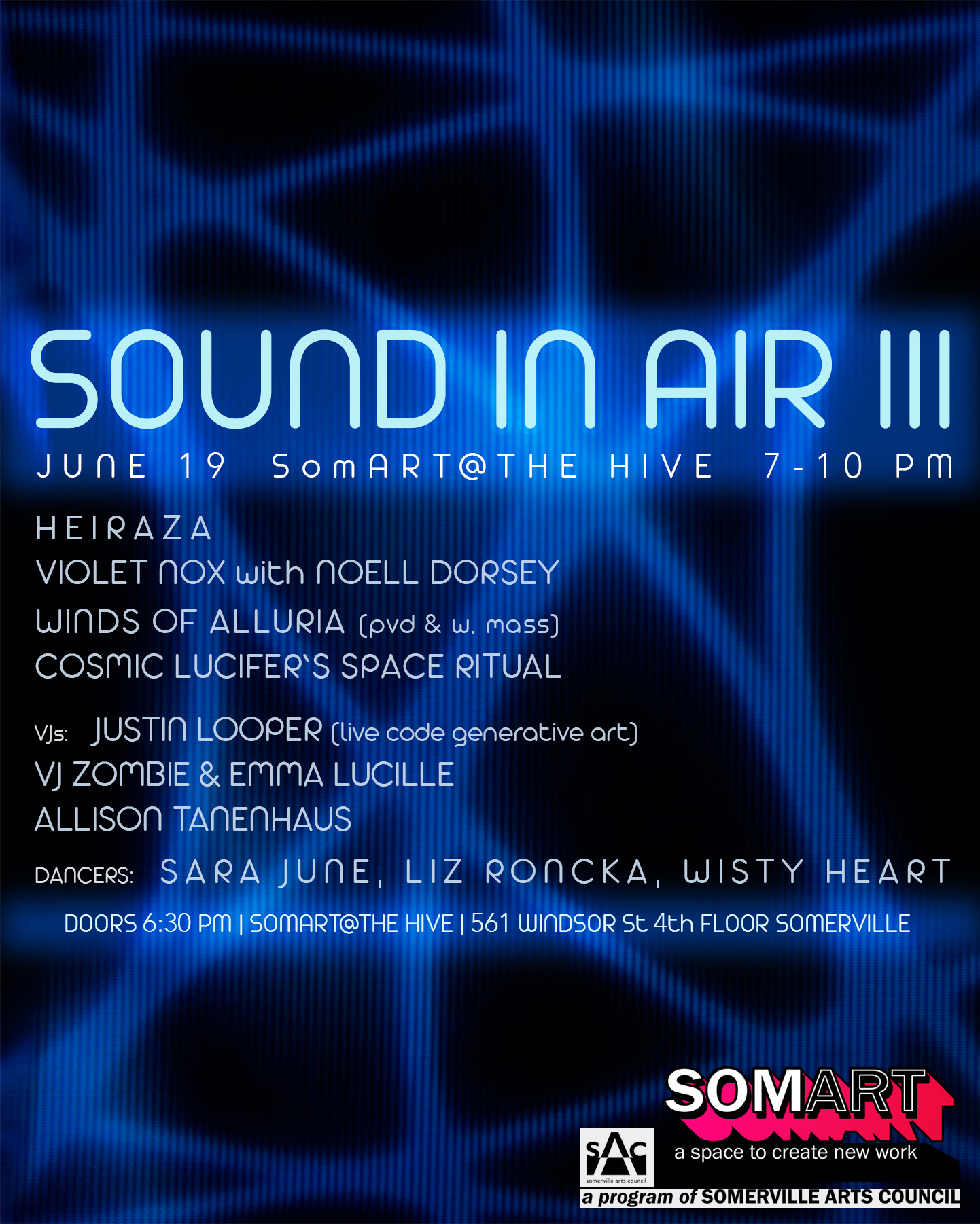 Sound in Air III at Somart at the Hive, Boston · Tickets