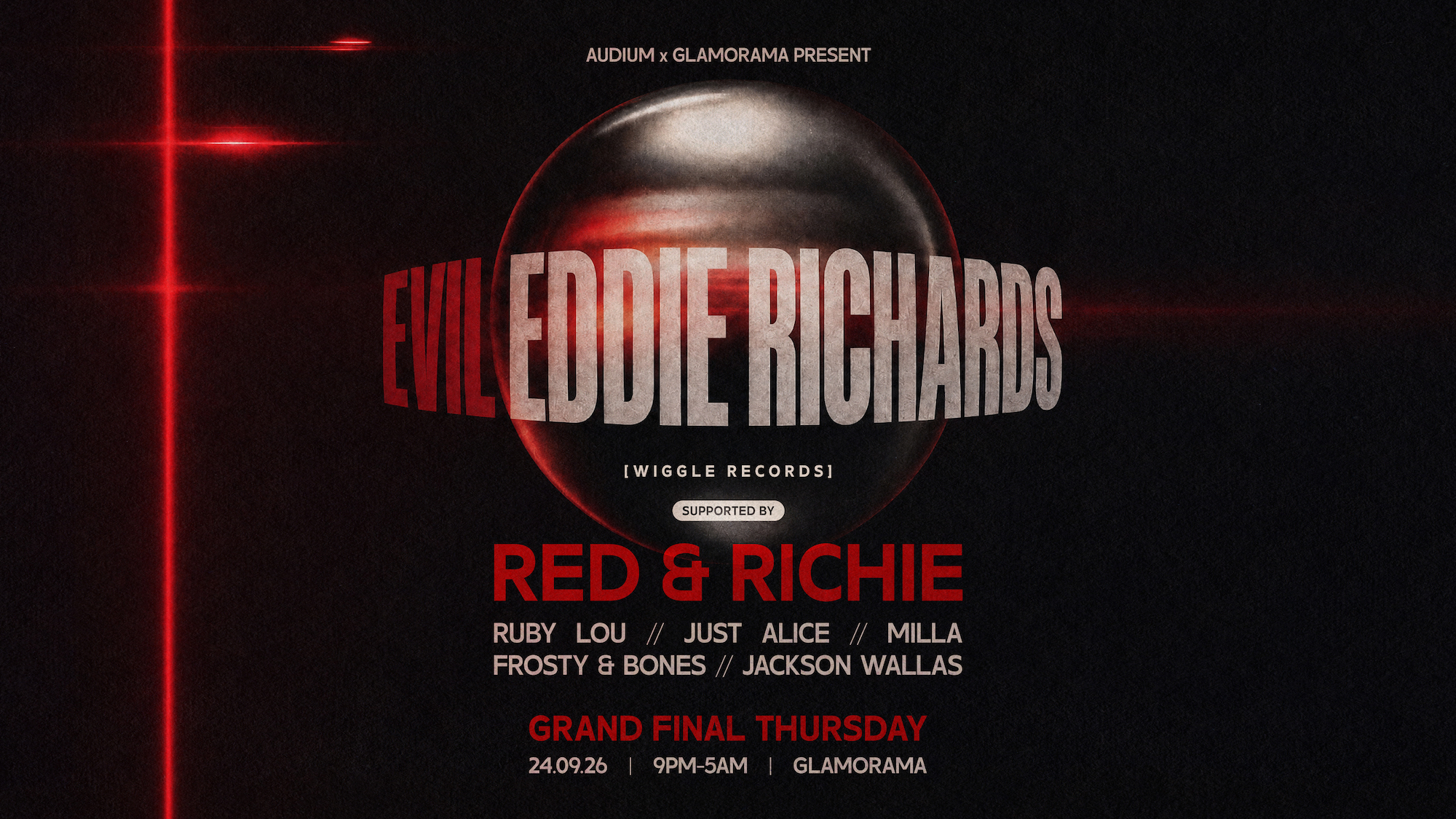 Evil Eddie Richards at Glamorama - Grand Final Weekend