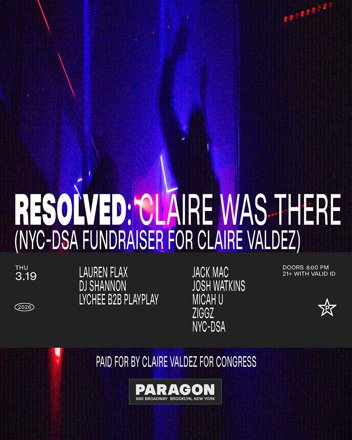 Resolved: Claire Was There – DSA Fundraiser