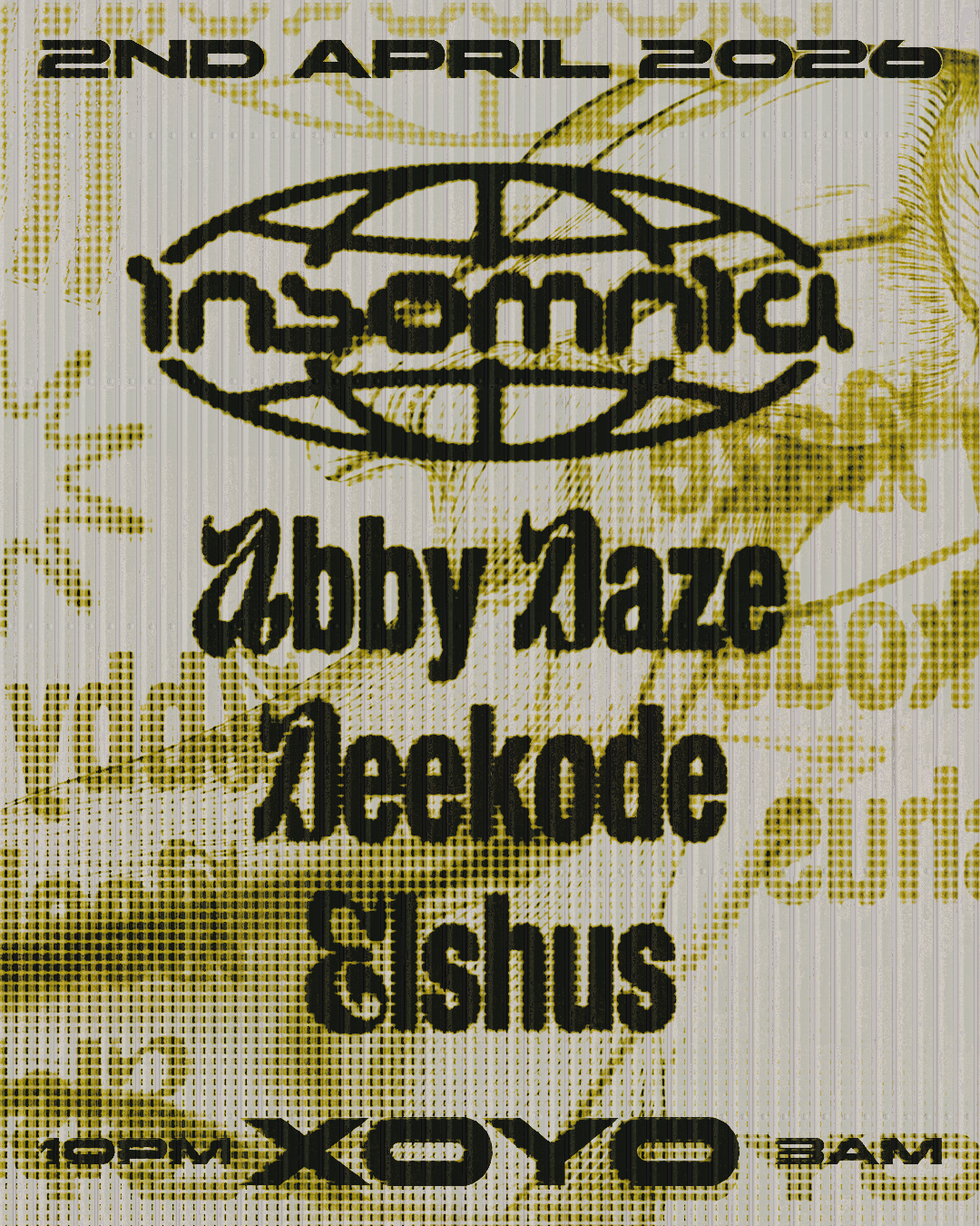 Insomnia London: Abby Daze, Deekode, ELshus