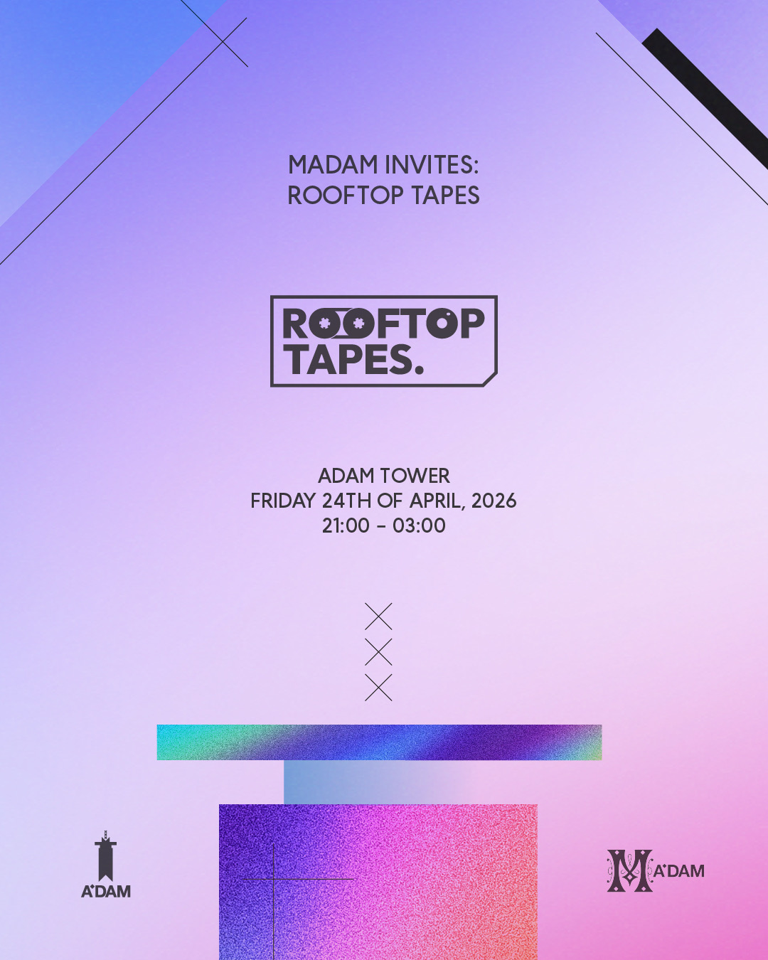 Madam by Night invites: Rooftop Tapes