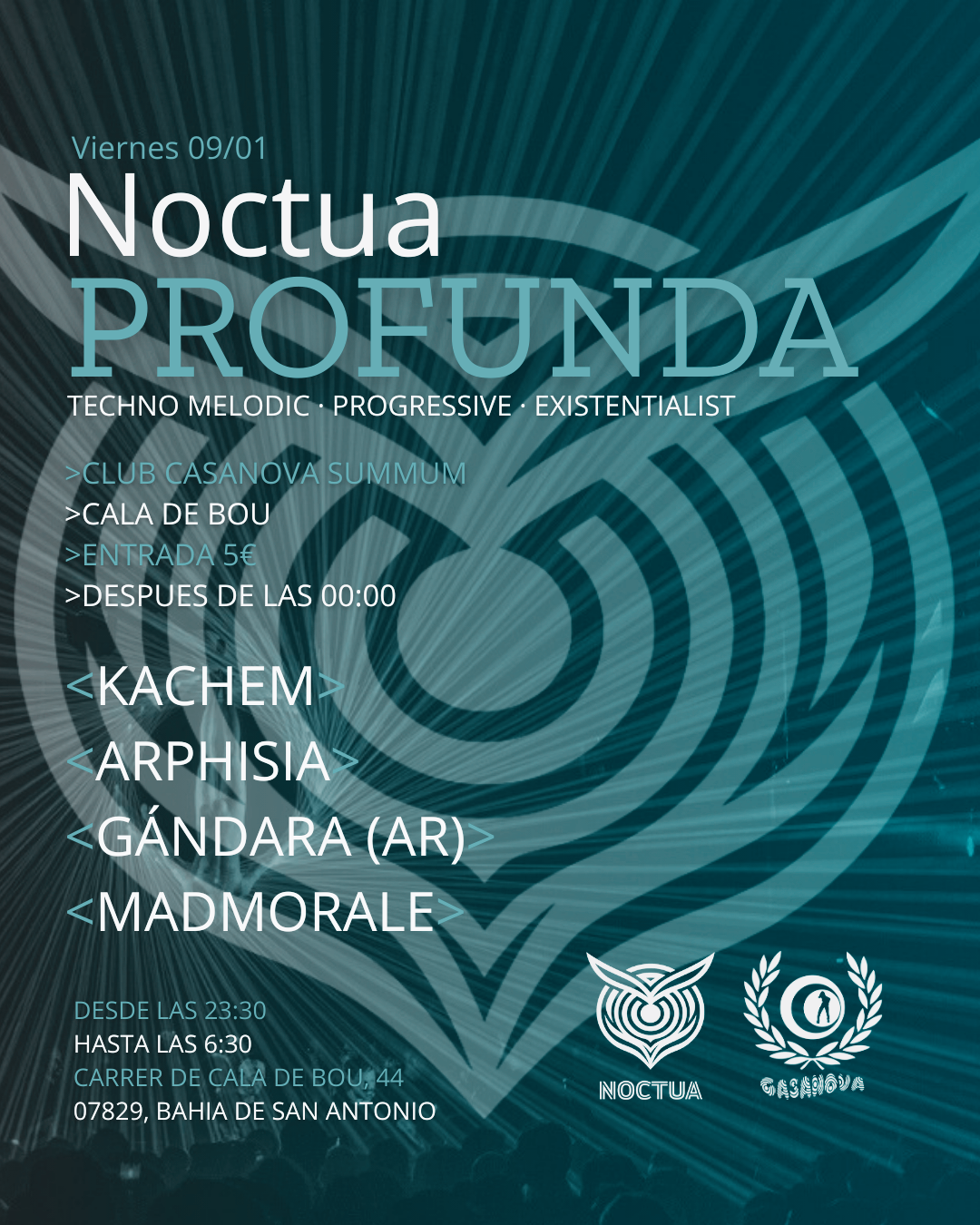 Noctua PROFUNDA 3 // Melodic techno // 5€ at the door