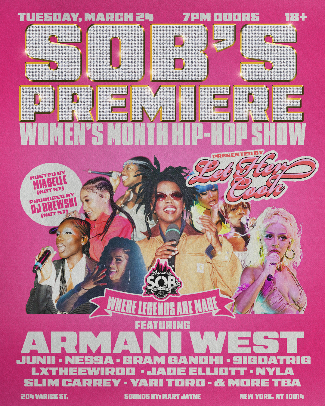 SOB's Premiere x Let Her Cook: Women's Month Hip Hop Show