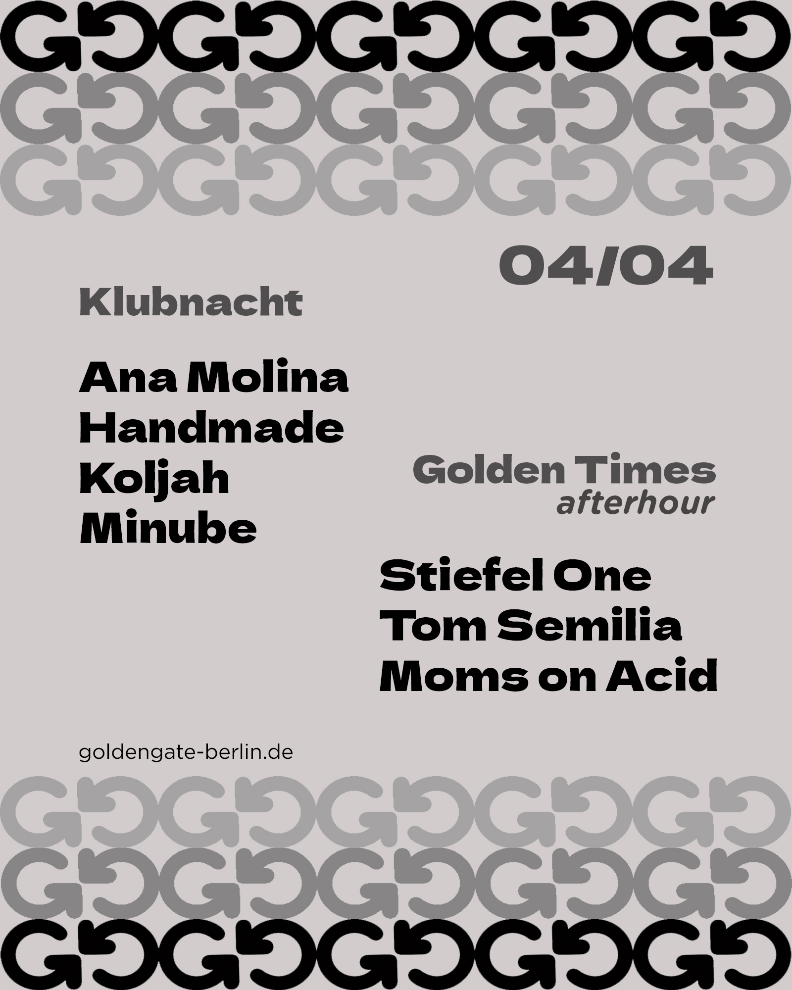 Klubnacht + Golden Times Afterhour