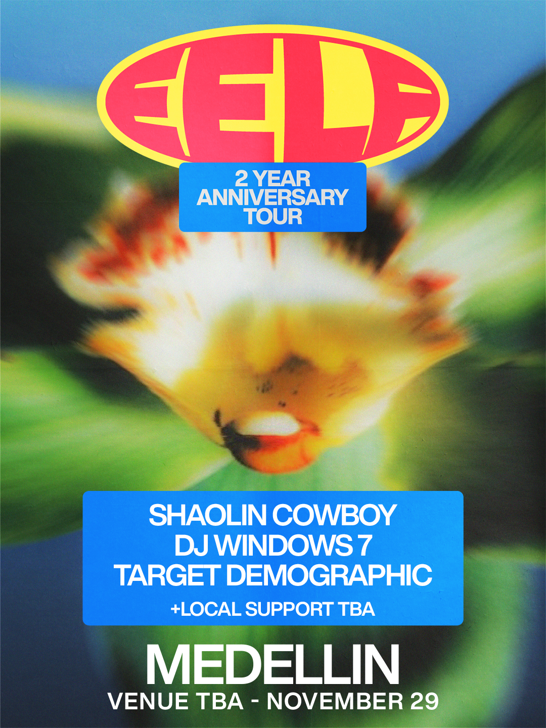 EELF Presents - Medellin: Target Demographic (U.S), Shaolin Cowboy (U.K), DJ Windows 7 (MX)
