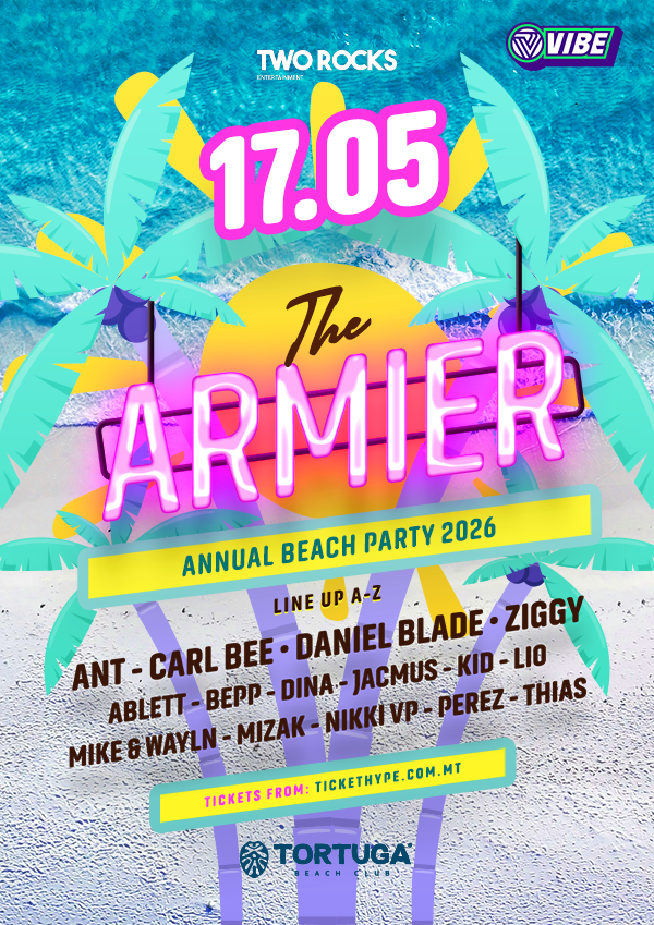 THE ARMIER BEACH PARTY 2026 event in TBA - TORTUGA ARMIER MALTA, Malta, Malta