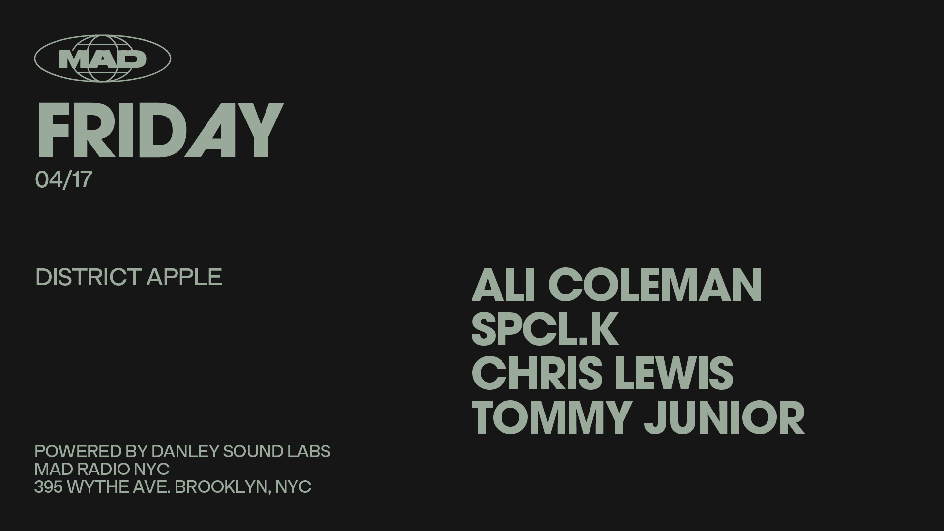 District Apple - Ali Coleman / SPCL.K / Chris Lewis / Tommy Junior