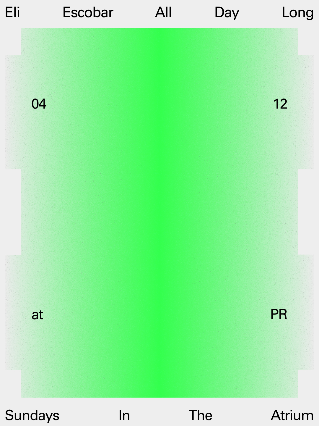 Sundays In The Atrium: Eli Escobar All Day Long