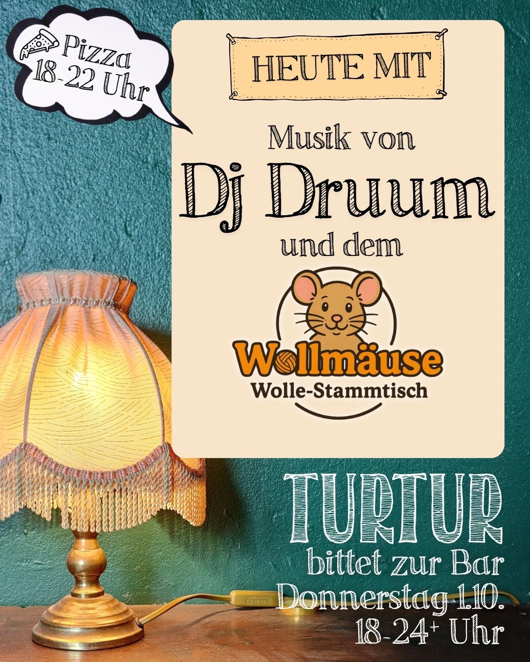 Turtur bittet zur Bar & Wollmäuse Stammtisch