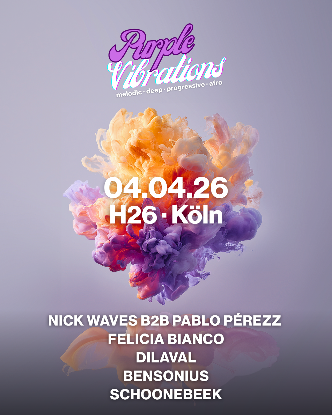 Purple Vibrations with Nick Waves B2B Pablo Pérezz, Felicia Bianco, Dilaval