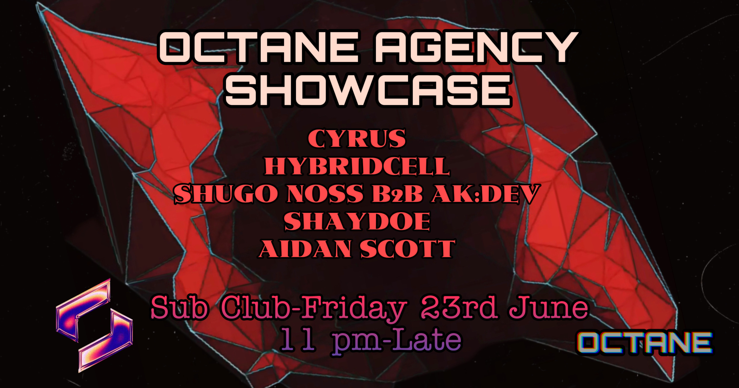 Aidan Scott Facebook OCTANE AGENCY SHOWCASE at Sub Club, Melbourne