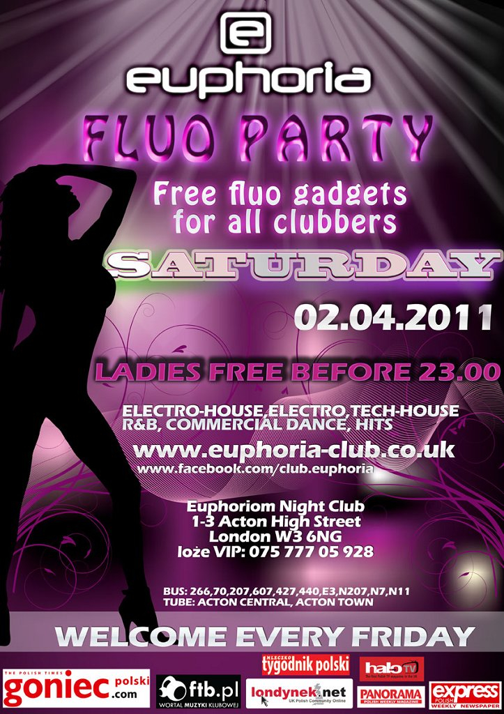 Fluo Party at Euphoriom Nightclub, London