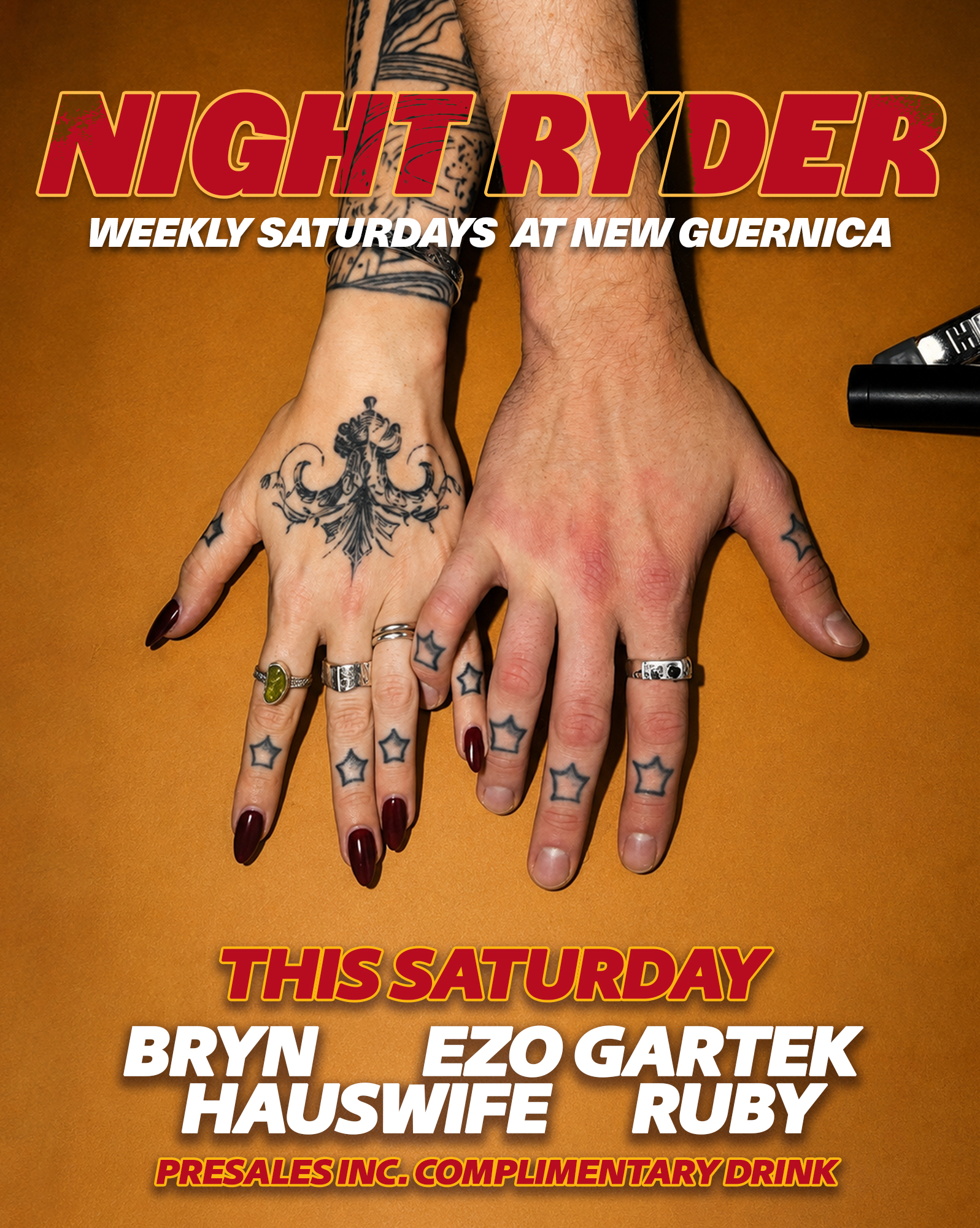 Night Ryder - Ft. HAUSWiFE, Bryn, Ezo, Ruby - Guernica Saturdays