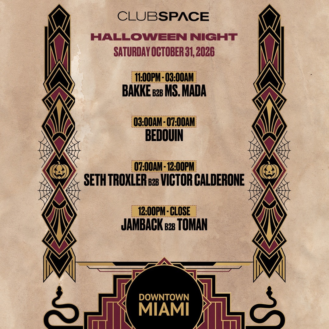 Halloweek: Bedouin + Seth Troxler b2b Victor Calderone + Jamback b2b Toman