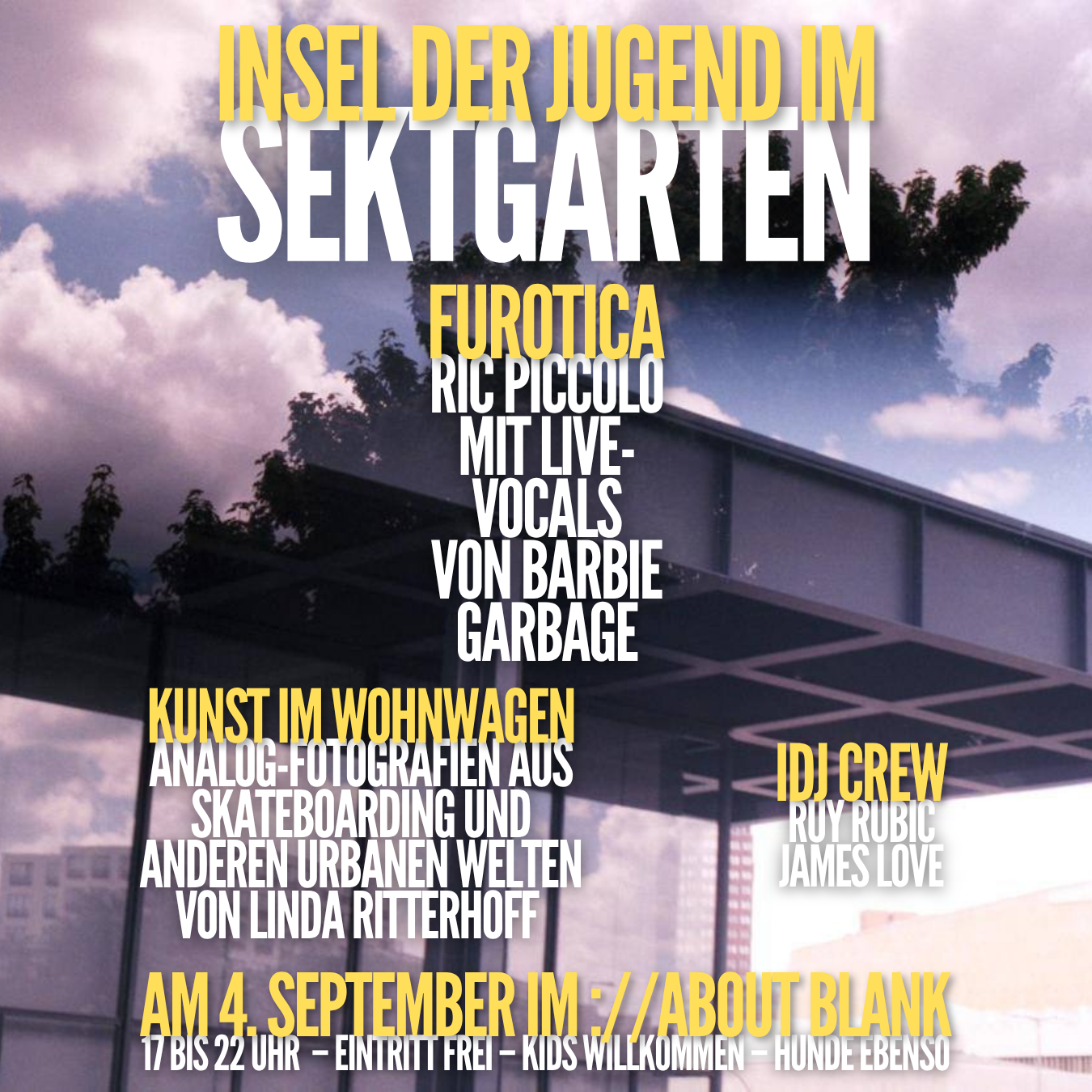 ://sektgarten x Insel der Jugend [free entry & open air]