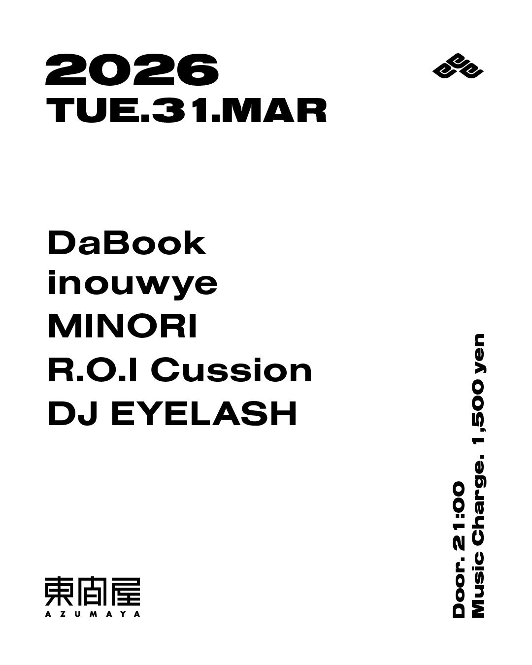 DaBook / inouwye / MINORI / R.O.I Cussion / DJ EYELASH