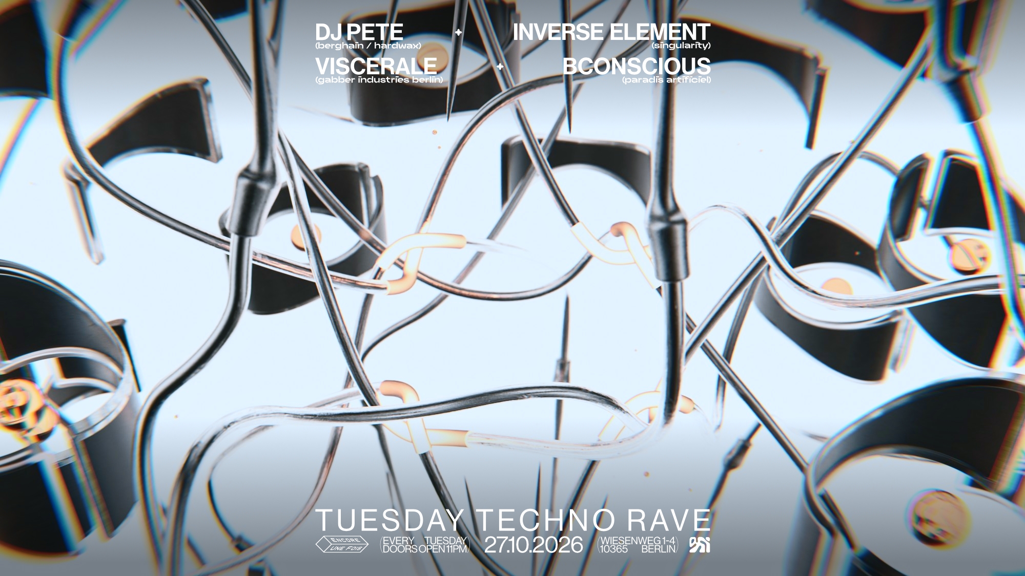 ✦encore.une.fois✦ / TUESDAY TECHNO RAVE flyer