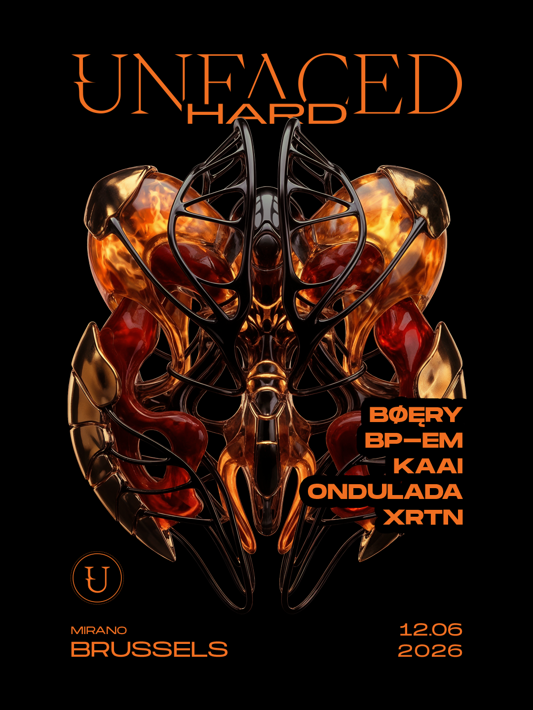 UNFACED Brussels W/ Bøery, KAAI, XRTN, BP-EM, Ondulada