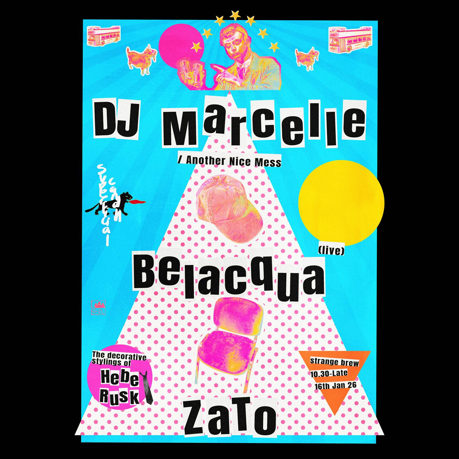 Superficial Candid w/ DJ Marcelle, Belacqua (live), ZaTo & Hebe Rusk