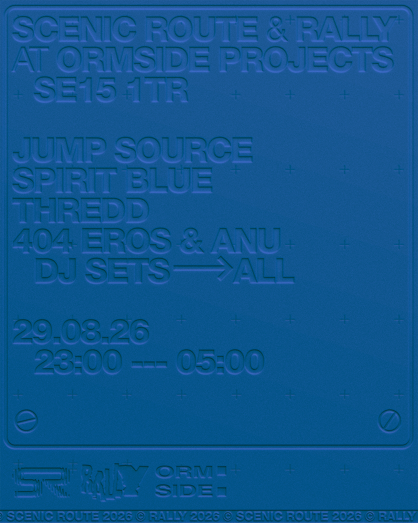 RALLY x Scenic Route x ORMSIDE : Jump Source / spirit blue / Thredd / anu & 404 eros