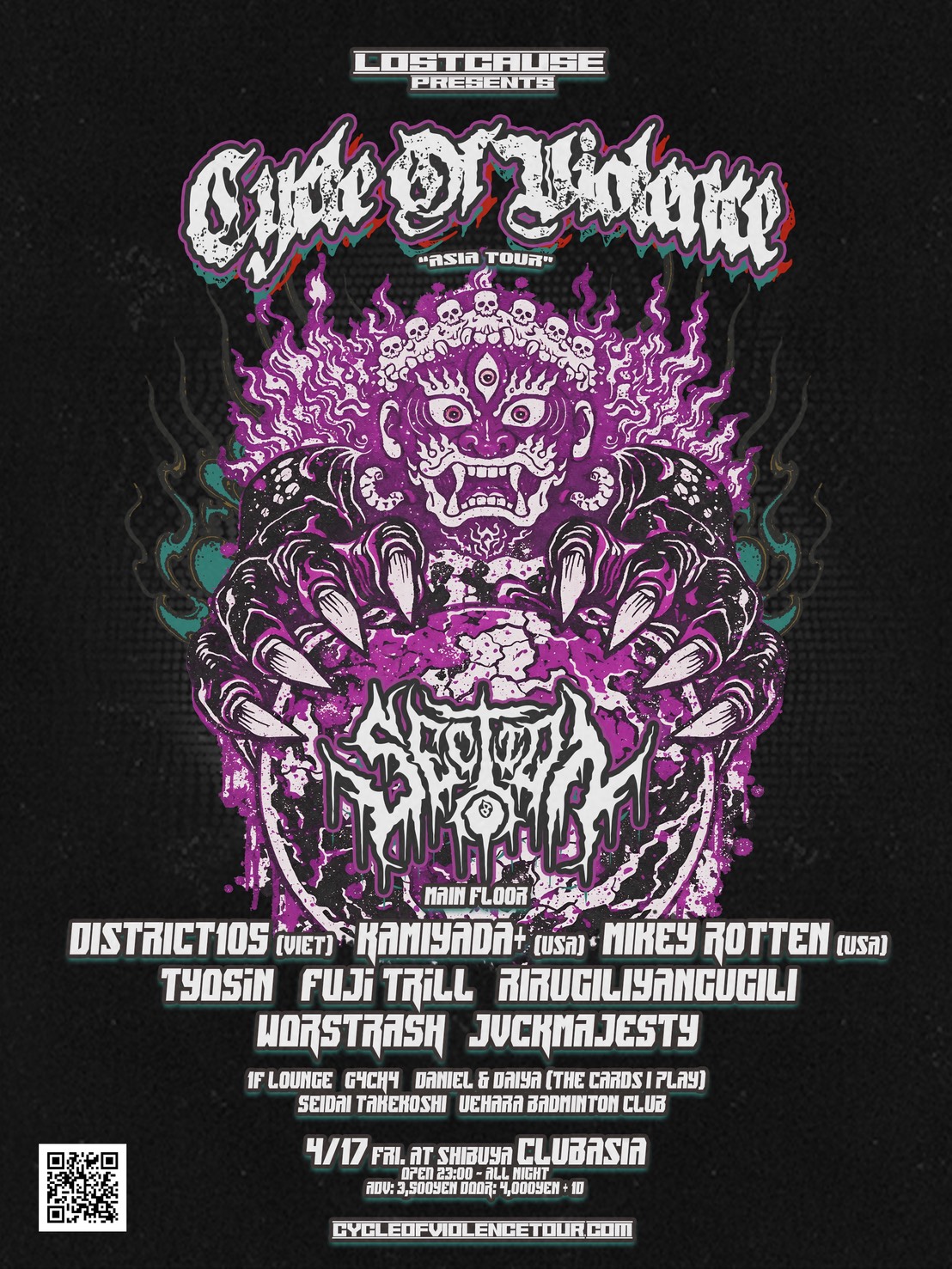 Lost Cause presents 'CYCLONE OF VIOLENCE' Asia Tour
