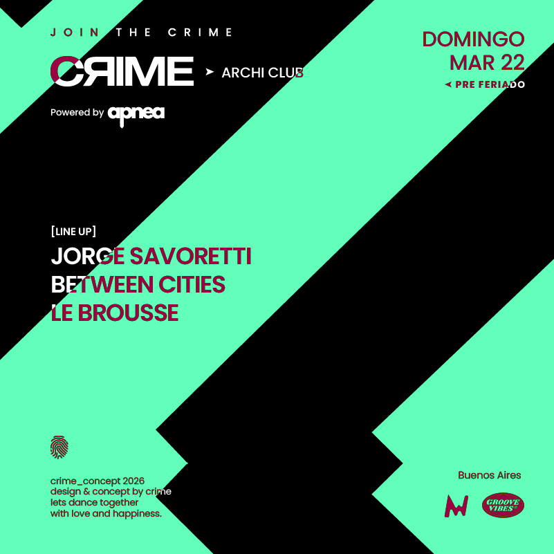 CRIME X APNEA: Jorge Savoretti