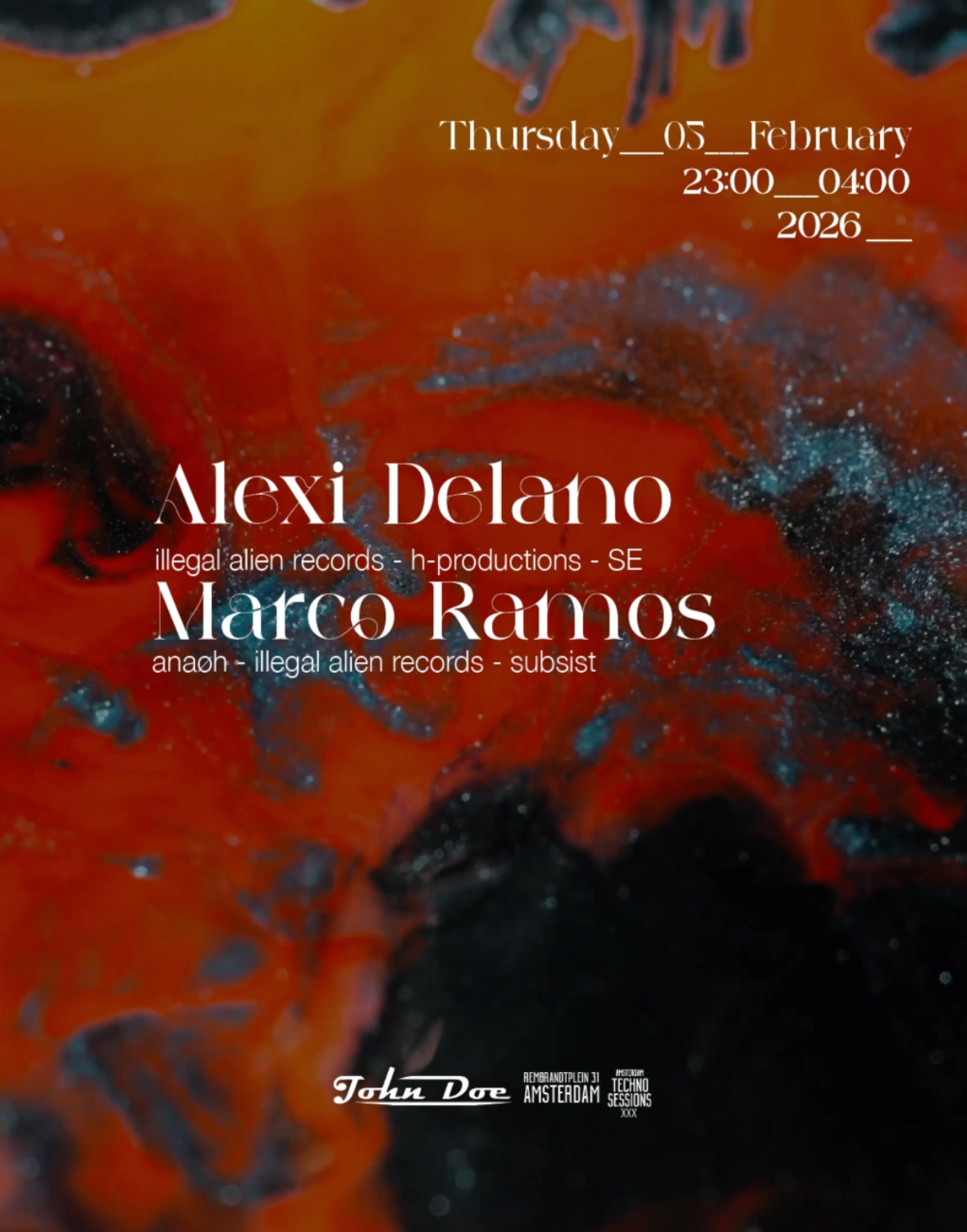 Amsterdam Techno Sessions with Alexi Delano (Illegal Alien Records - H.Productions)