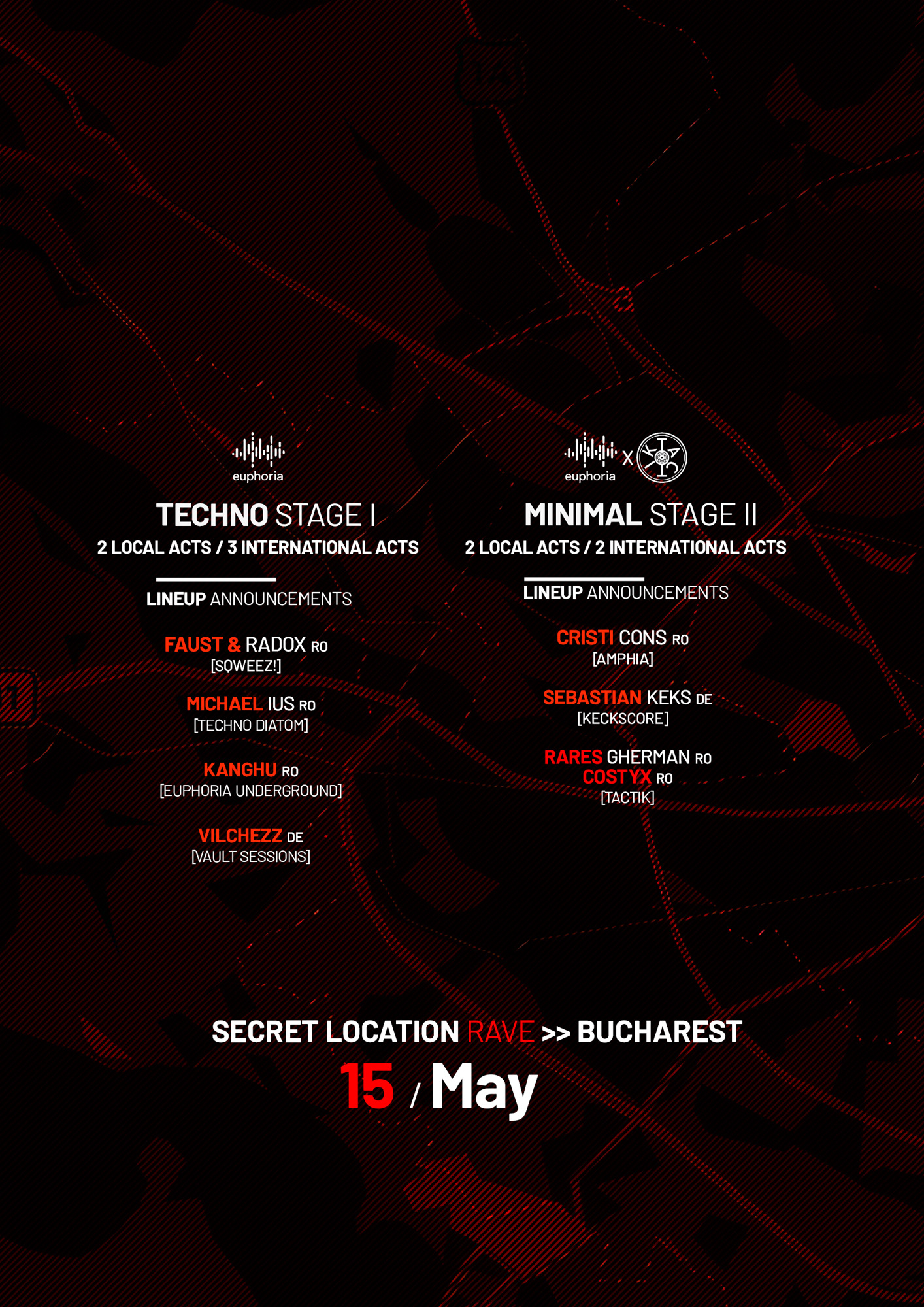 EU - Fri, 15 May - SECRET LOCATION RAVE #6 - 2 STAGES