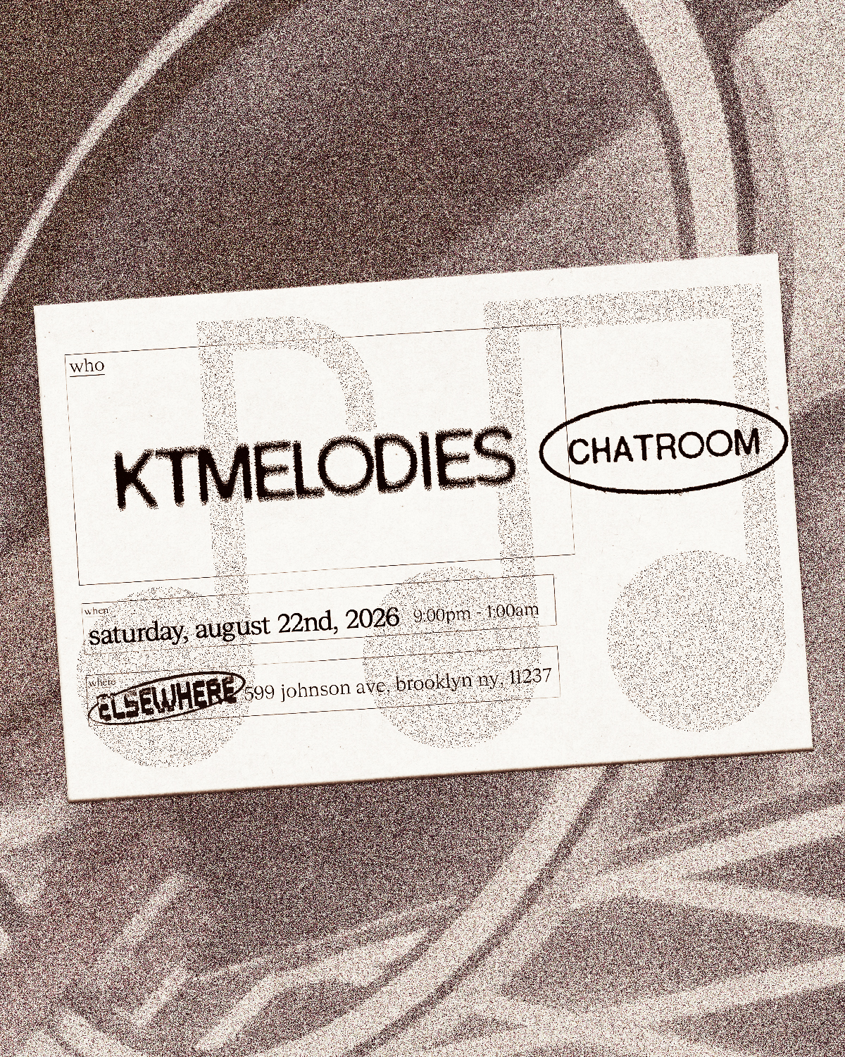 Chatroom: KTmelodies - Chatroom at Elsewhere