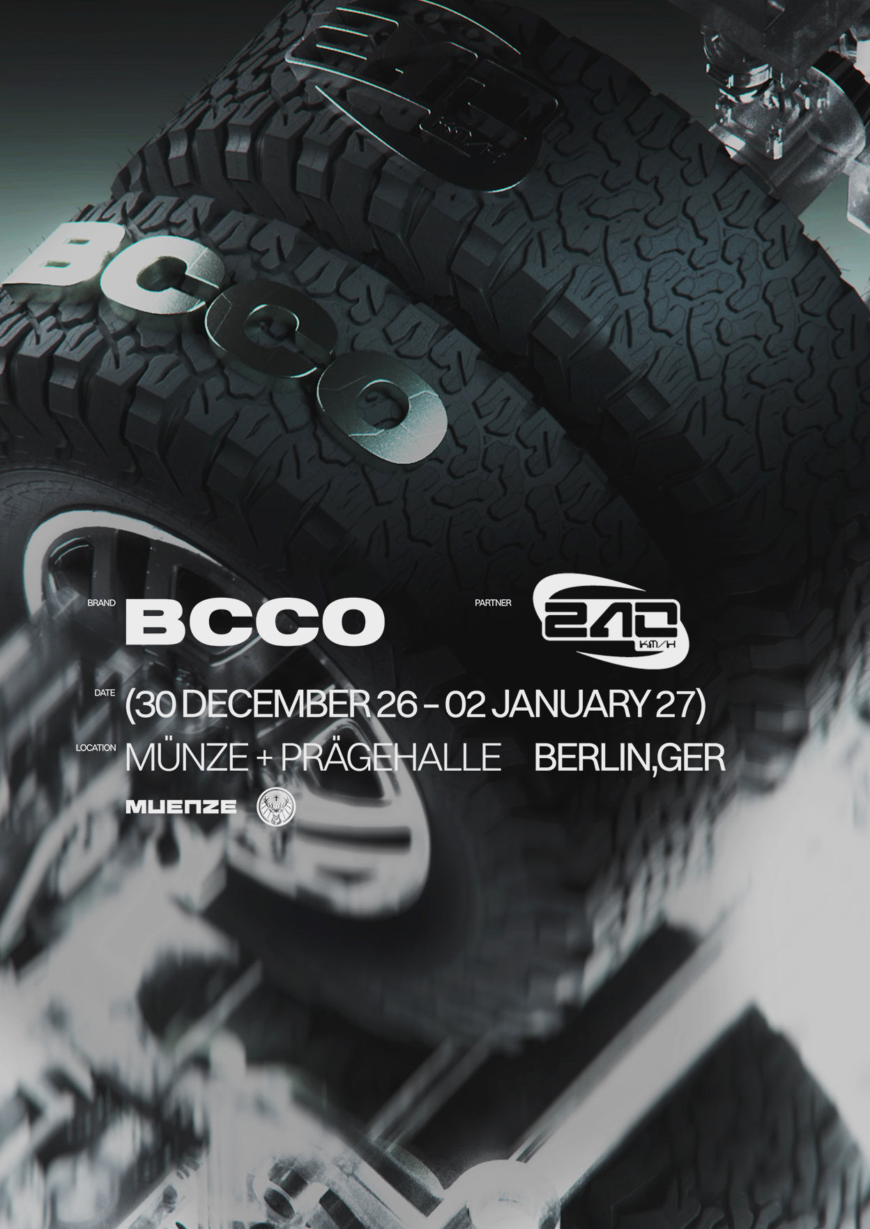 BCCO x 240KMH poster, MUENZE, Berlin