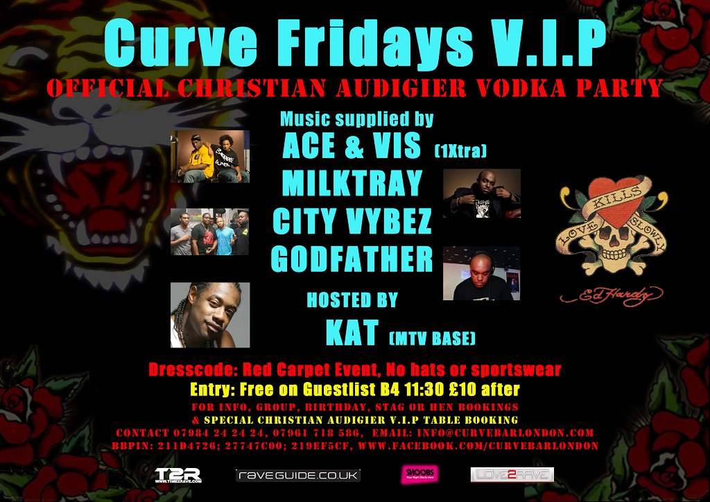 Official Ed Hardy Christian Audigier Vodka Party at Curve Bar London