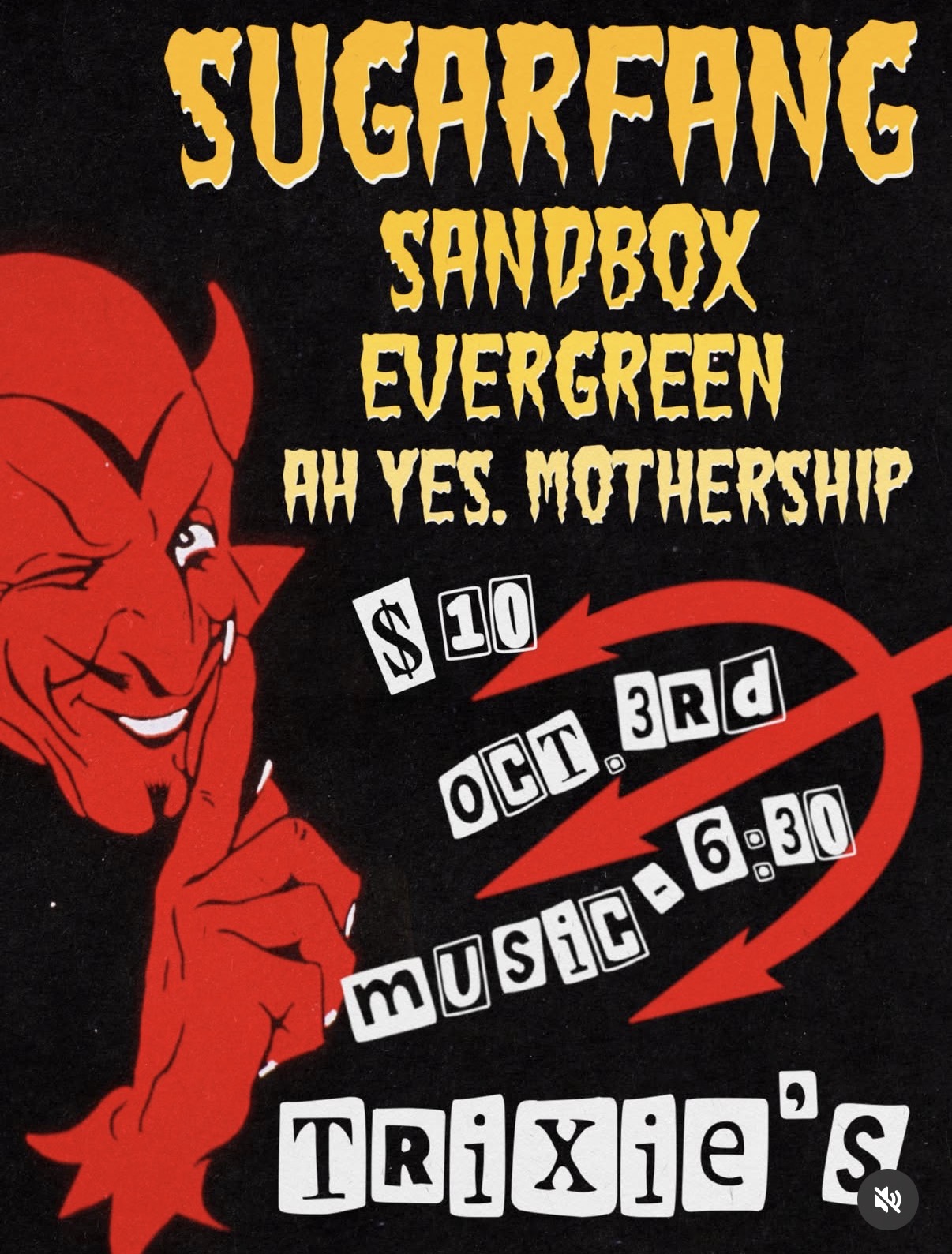 Detroit Alt Rock SugarFang+Evergreen+Sandbox+Ah,Yes Mothership
