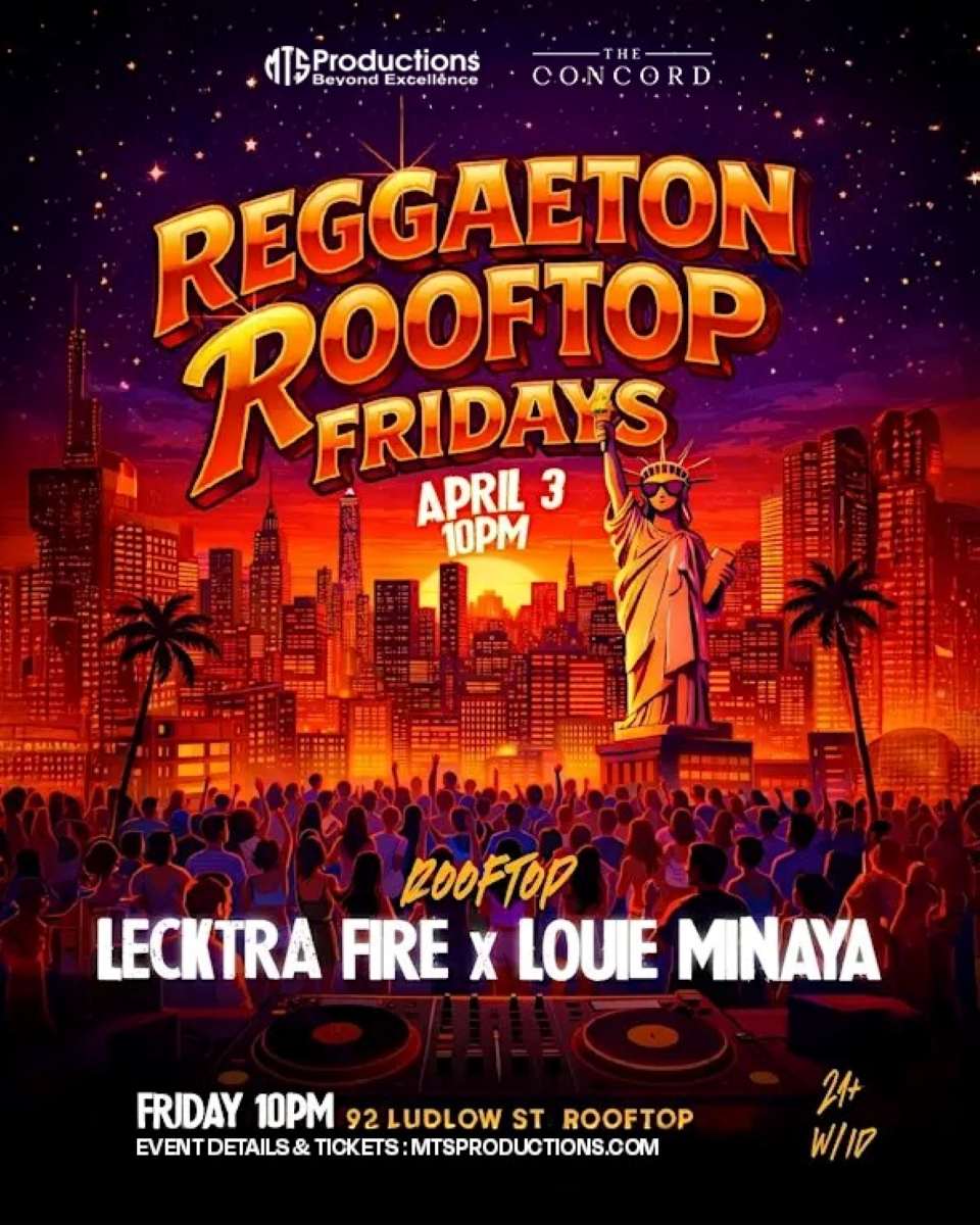 Reggaeton Rooftop Fridays at Concord NYC, New York City