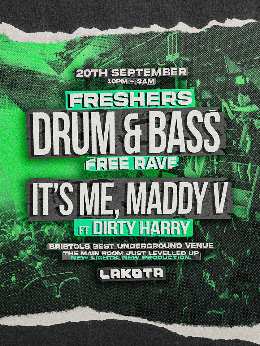 Freshers Free Rave at Lakota, 6 Upper York Street; Bristol