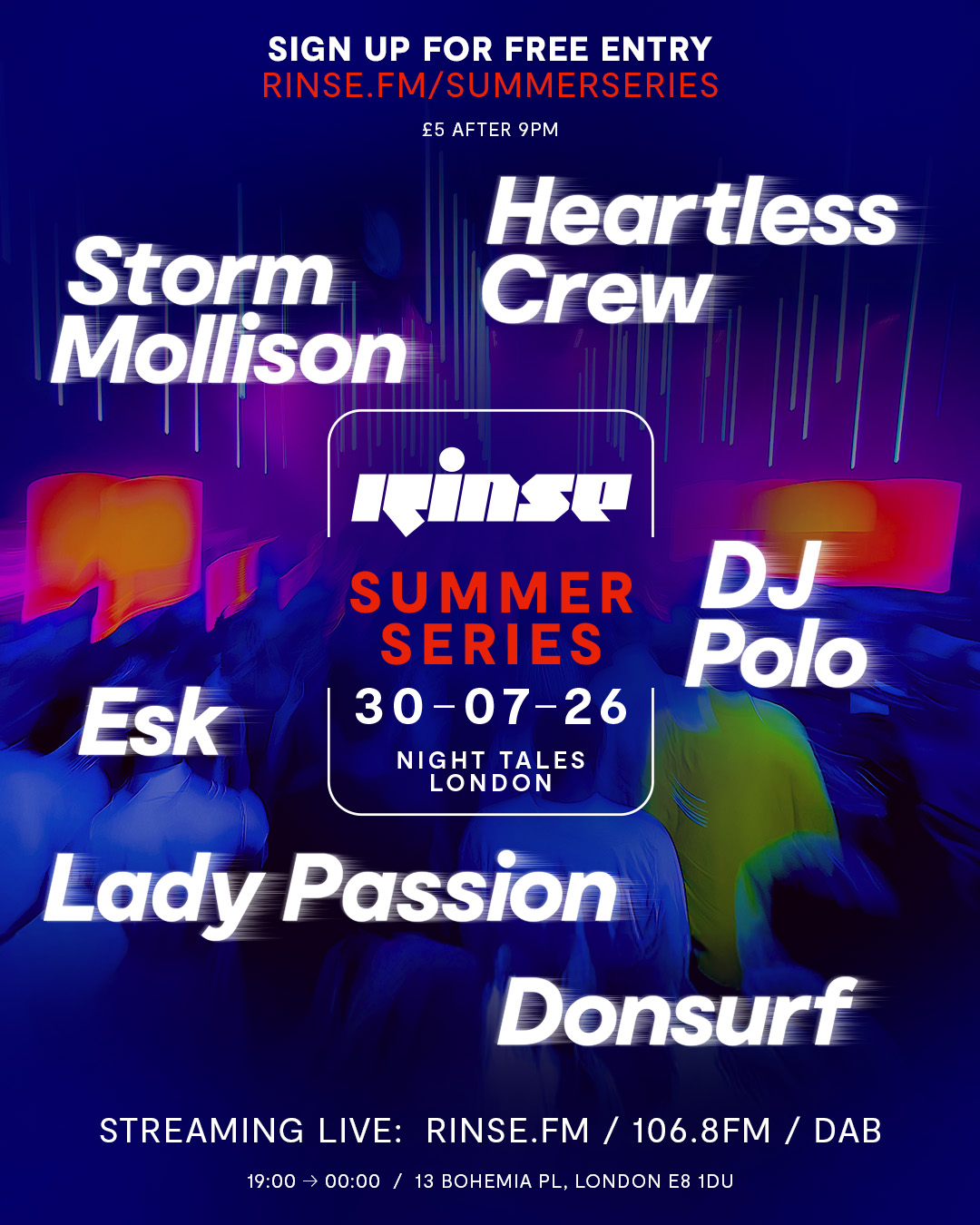 Rinse Summer Series ft. Heartless Crew, Storm Mollison, Lady Passion + more