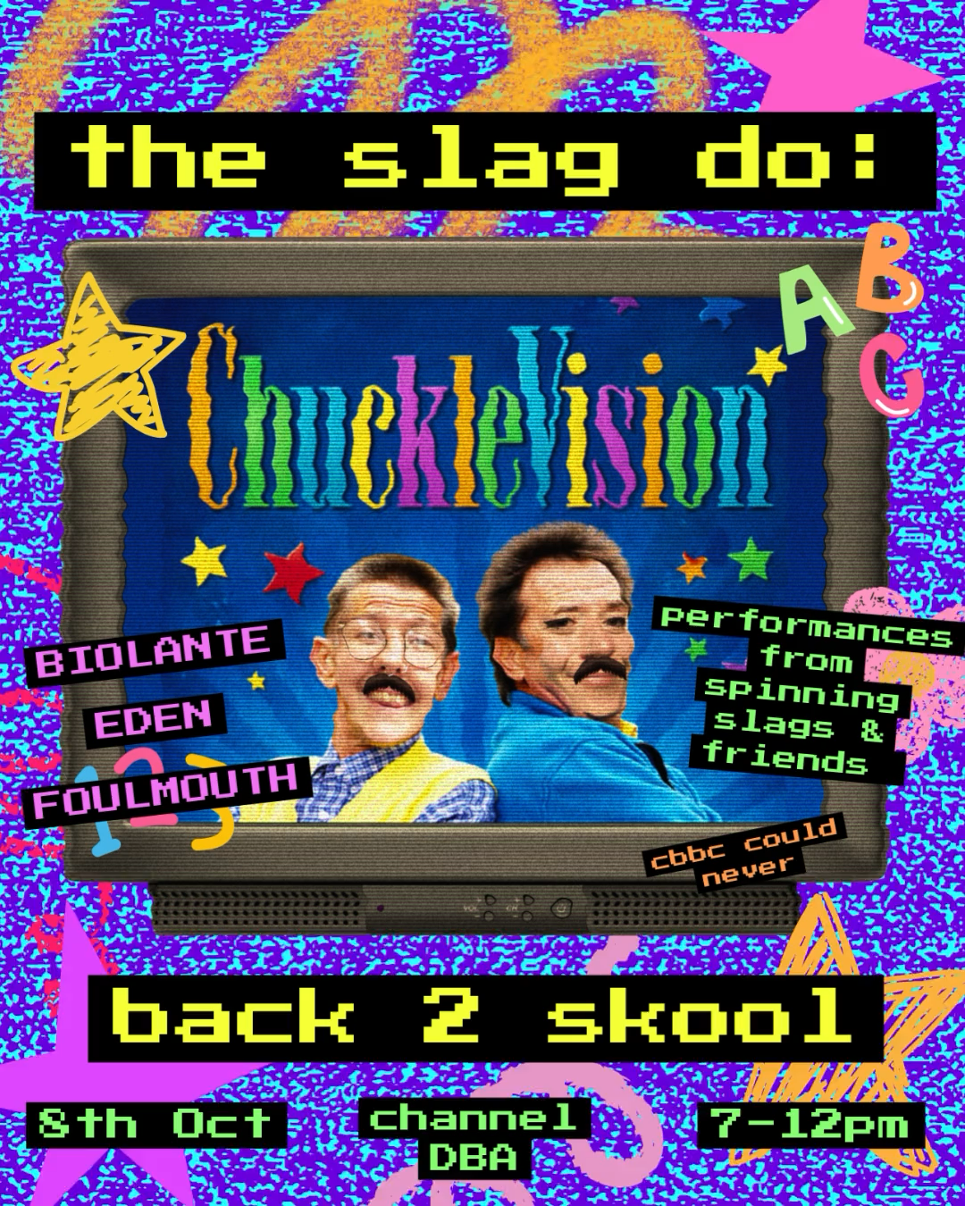 the slag do: back 2 skool at The DBA, Manchester M8 8PY