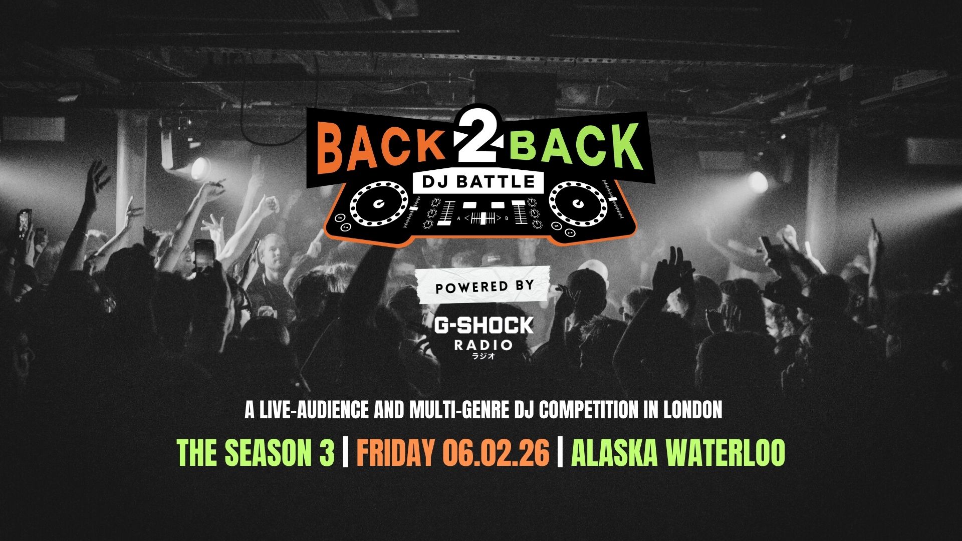 Back2Back DJ Battle: Live Audience DJ comp (Feb 2026 Edition)