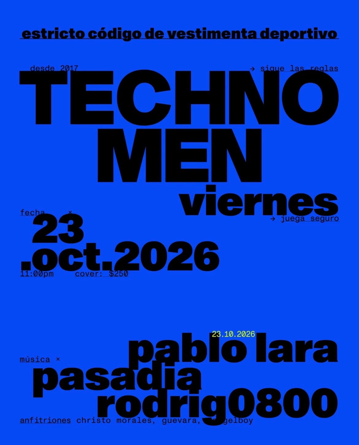 Flyer de TECHNO MEN