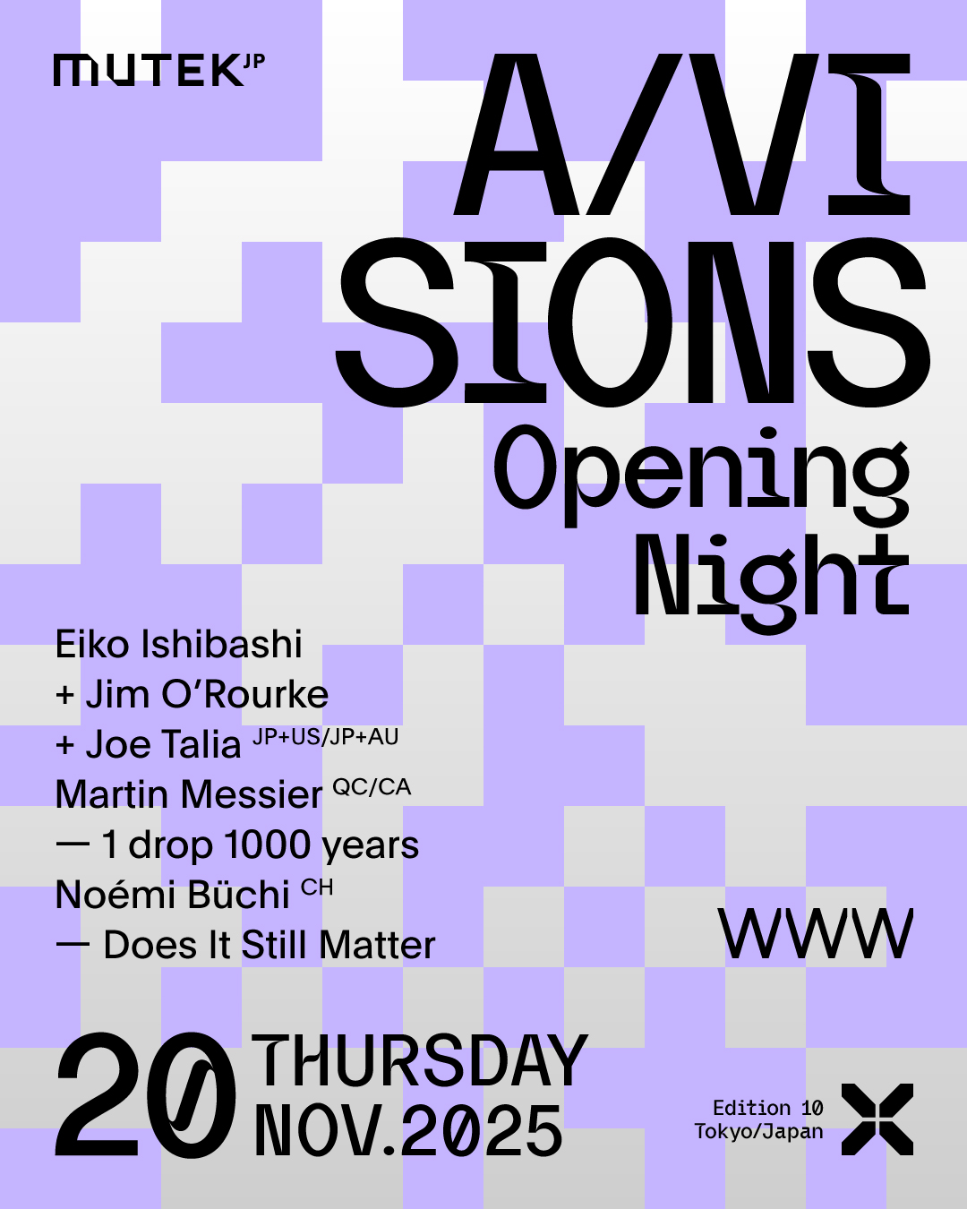 MUTEK.JP 2025: A/Visions - Opening Night at WWW, Tokyo