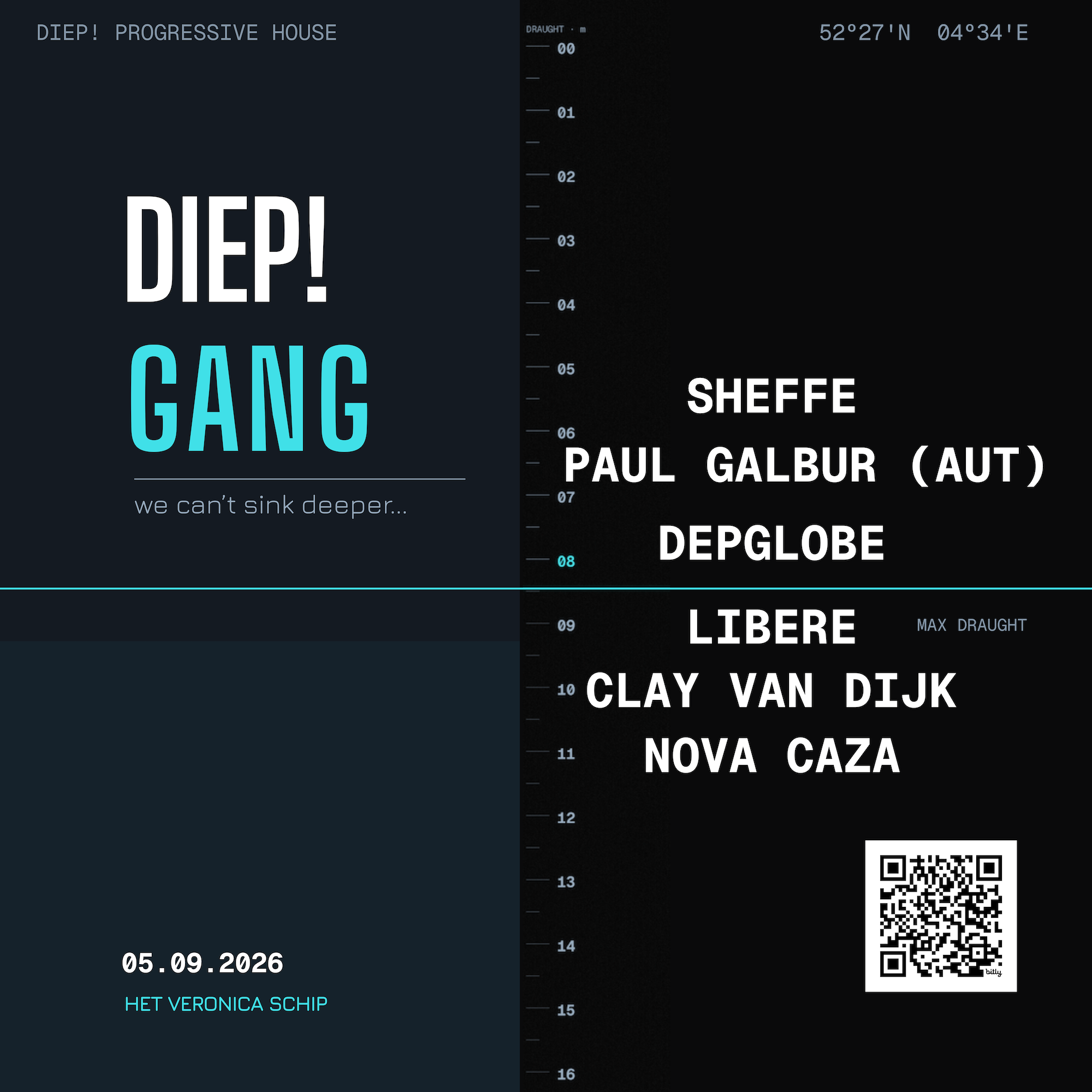 Diep! Gang 5 September, Veronica Schip Amsterdam - Progressive House - We can't sink any deeper