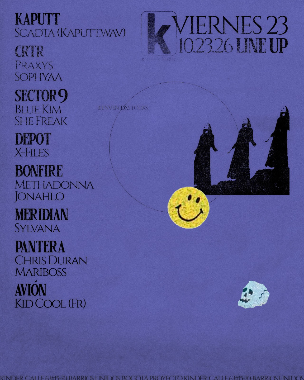 Kaputt Club / Proyecto Kinder PRESENTA: SCADTA, Praxys, Sophyaa, Methadonna, Jonahlo