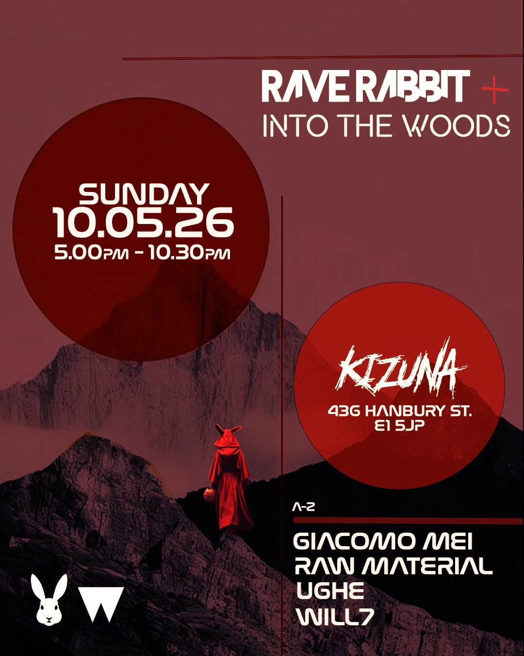 Rave Rabbit & INTO THE WOODS - OUTDOOR TERRACE PARTY - FREE ENTRY